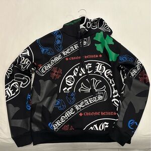 100% Authentic Chrome Hearts Stencil Hoodie Size Small